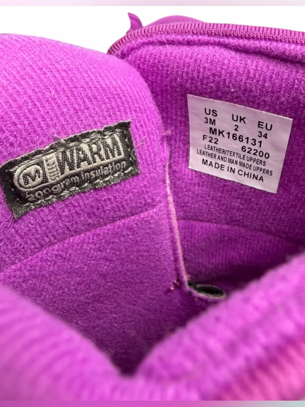 MERRELL Free Roam Puffer Girls Winter Boots in Berry Turquoise Sz 3 M Waterproof